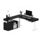 Bestar Bestar Viva 72W L-Shaped Standing Desk with Credenza in black & white 19850-18 - alternate 3